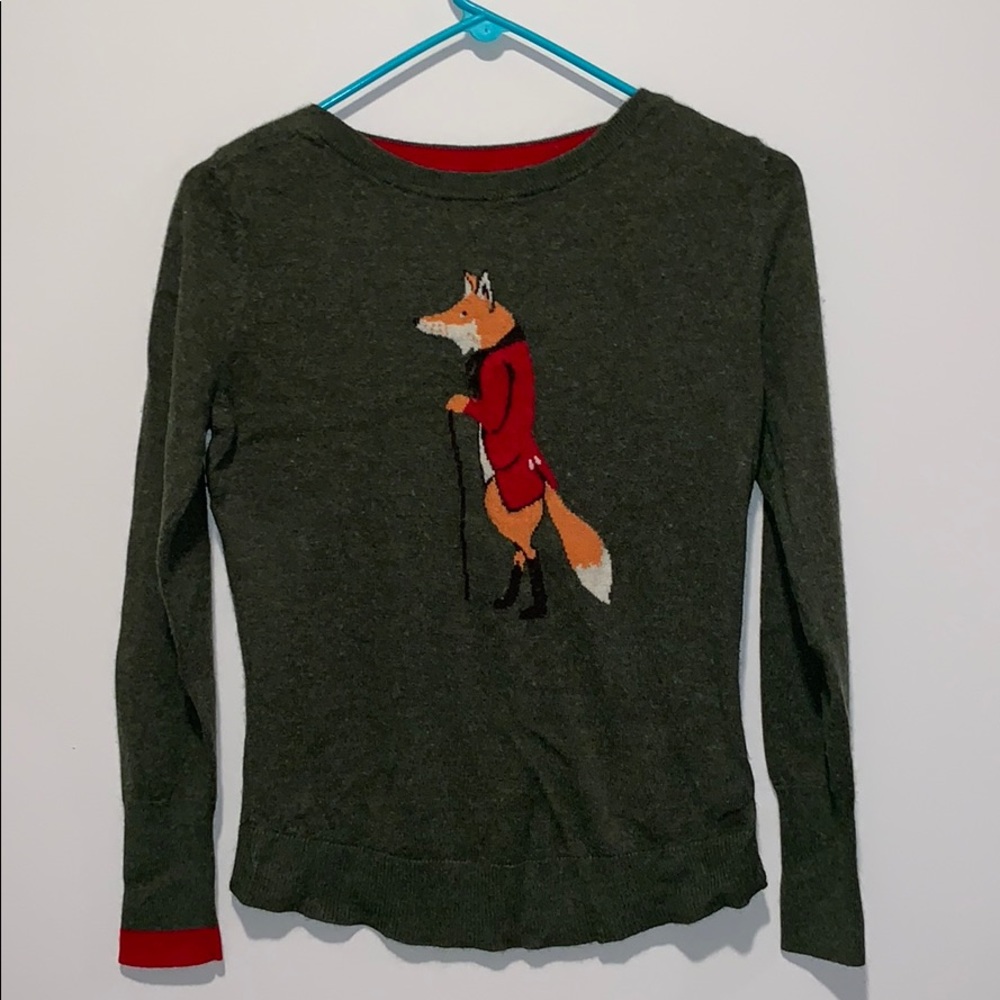 Joules fox knit sweater